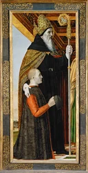 Saint Augustin et un donateur agenouillé ...