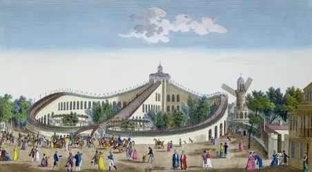 Promenades Aériennes, Jardin Baujon, Honoré par la Présence de Sa Majesté, 2 août 1817