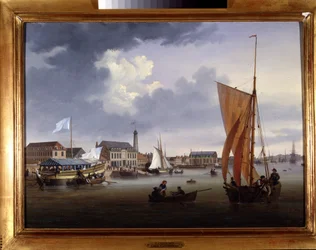 Le port de Lorient - peinture par Louis Garneray, vers 1820