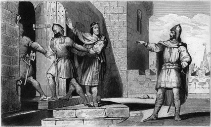 Charles III (879-929) le Simple fait prisonnier par un de ses soldats en 923 - Emprisonnement de Charles III le Simple (879-929), 923 : croyant trouver refuge auprès d