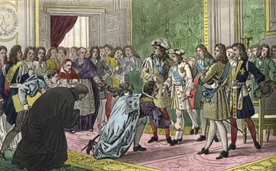 Louis XIV (1638-1715) présente son petit-fils Philippe V aux envoyés d