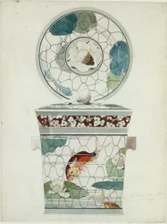 Conception pour un plat couvert dans le Service au Filet, 1875-85