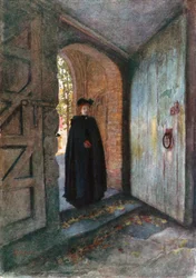 A Fair Parishioner, Nieuport (lithographie couleur)