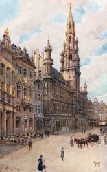 Hotel de Ville, Brussels (showing La Maison des Brasseurs, La Maison du Cygne, and La Maison de l