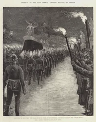 Funérailles du défunt empereur allemand Guillaume, à Berlin