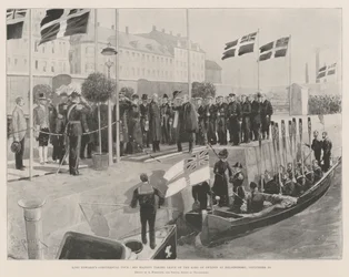 Le tour continental du roi Édouard, Sa Majesté prenant congé du roi de Suède à Helsingborg, 20 septembre