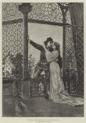 Scène de Roméo et Juliette, au Lyceum Theatre