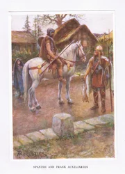Auxiliaires espagnols et francs, illustration de The Roman Soldier, 1928