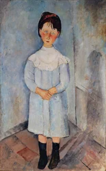 Fillette en bleu, 1918.