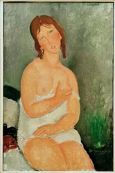 Jeune femme assise