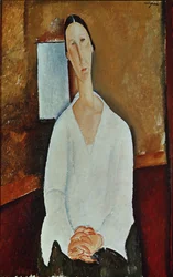 Madame Zborowska aux mains jointes, c.1917
