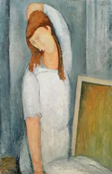Portrait de Jeanne Hébuterne (1898-1920) avec son bras gauche derrière la tête