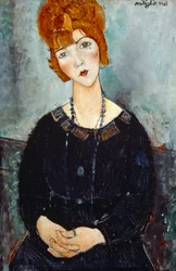 Femme avec un collier