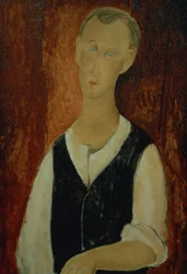 Jeune homme au gilet noir, 1912