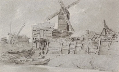 Moulin à vent et chantier naval, c.1803