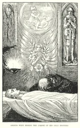Ardens pleurait à côté du cadavre de son seul frère (gravure)