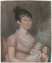Anna Margaret Blake et ses deux enfants