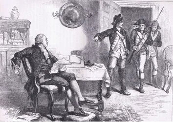 Arrestation de William Franklin, illustration de l