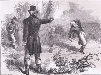 Duel entre Burr et Hamilton, illustration de l