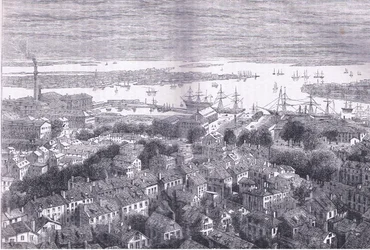Vue de Boston depuis Bunkers Hill, illustration de l