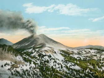 Mont Lassen en éruption