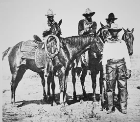 Cowboys noirs à Bonham, Texas, vers 1890