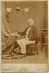 Horace Greeley (1811-72), politicien et éditeur de journaux américain, photo par J H Kent, Brockport, New York