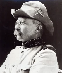 Theodore Roosevelt en tant que lieutenant-colonel du 1er US Volunteer Cavalry en 1898