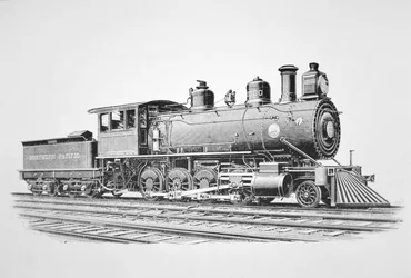 Une locomotive de type Consolidation 2-8-0 construite par Baldwin en juin 1889 pour le Northern Pacific Railway
