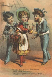 Publicité pour le savon de lessive allemand de Higgins, c.1880