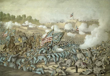 Bataille de Williamsburg, 5 mai 1862 par Kurz & Allison