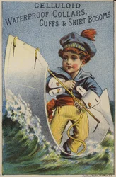 Garçon surfant sur une manche de chemise