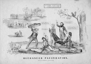 Pacification des Buchaneers ; publié par E H Fletcher, New York, vers 1856