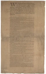 Constitution, première impression, imprimée par Dunlap & Claypoole, 17-19 septembre 1787