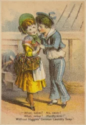 Couple en cour en mer