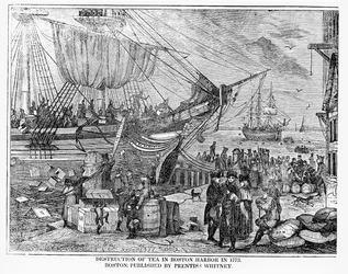 Destruction du thé dans le port de Boston en 1773