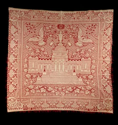 Couverture à double tissage, vers 1876