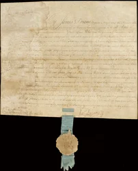 Proclamation engrossée accordant la liberté de la ville à John Jay