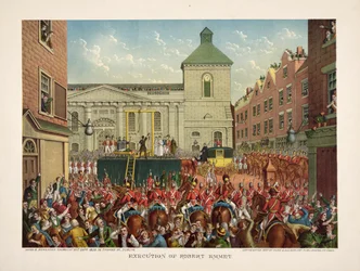 Exécution de Robert Emmet dans Thomas Street, 20 septembre 1803, pub. 1803