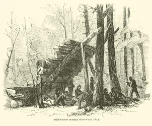 Pare-feu où Sedgwick est tombé, mai 1864