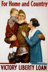 Pour la maison et le pays, affiche de prêt de liberté