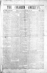 Première page de The Colored American, 30 décembre 1865