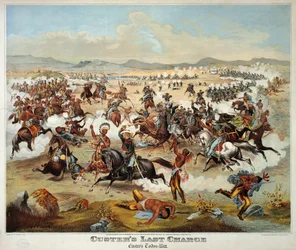 Le dernier combat du général Custer à la bataille de Little Bighorn, le 25 juin