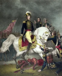 Le général William Henry Harrison à la bataille de Tippecanoe en 1811