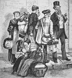 Immigrants allemands à New York, vers 1870
