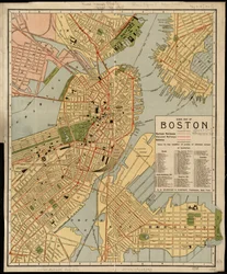 Carte guide de Boston