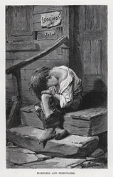 Sans abri et sans amis (lithographie)