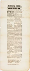 Journal extra de Jamestown, 9 mai 1862