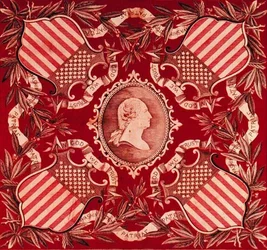 Foulard avec profil en médaillon de George Washington