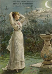 Dame regardant la lune